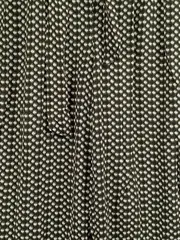 Vorschaubild 2 von Damen Stoffhose Weites Bein Oliv Gepunktet Gr. 36 S