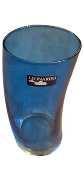 Vorschaubild 1 von Trinkglas Blau Modern Glas 15,5 cm Höhe Neu mit Etikett
