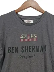 Vorschaubild 2 von Herren T-Shirt Original Grau Casual Gr. L Baumwolle
