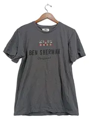 Vorschaubild 1 von Herren T-Shirt Original Grau Casual Gr. L Baumwolle