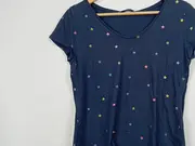 Vorschaubild 3 von EDC Damen T-Shirt Sternenmuster Gr. 36/S Blau Casual Kurzarm