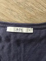 Vorschaubild 4 von EDC Damen T-Shirt Sternenmuster Gr. 36/S Blau Casual Kurzarm