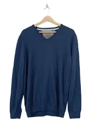 Vorschaubild 1 von Herren Pullover V-Ausschnitt Blau Gr. 50;L