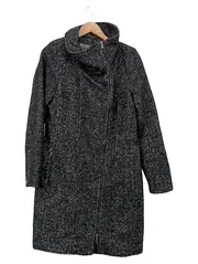 Vorschaubild 1 von Damen Winterjacke Mantel Gr. 36/S Schwarz Meliert Casual