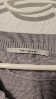 Vorschaubild 5 von Damen Pullover Grau L Casual 3/4-Arm V-Ausschnitt