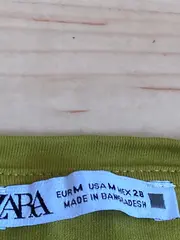 Vorschaubild 2 von Damen T-Shirt Grün Gr. 38/M Kurzarm Baumwolle Casual Basic