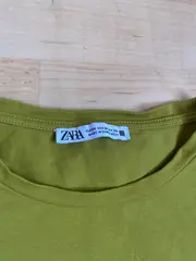 Vorschaubild 3 von Damen T-Shirt Grün Gr. 38/M Kurzarm Baumwolle Casual Basic
