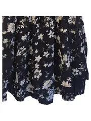 Vorschaubild 4 von Sommerkleid Damen S 36 Schwarz Blumenmuster Rüschen