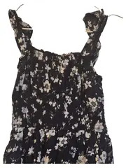 Vorschaubild 2 von Sommerkleid Damen S 36 Schwarz Blumenmuster Rüschen