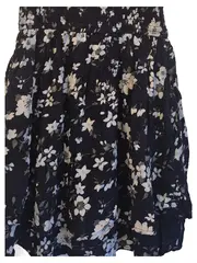 Vorschaubild 3 von Sommerkleid Damen S 36 Schwarz Blumenmuster Rüschen