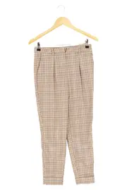 Vorschaubild 1 von Damen Stoffhose W30/38/M Beige Kariert Business Elegant