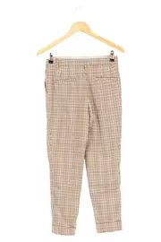 Vorschaubild 2 von Damen Stoffhose W30/38/M Beige Kariert Business Elegant