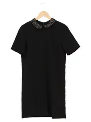 Vorschaubild 1 von Damen Etuikleid Gr. 36/S Schwarz Elegant Nietenkragen Business