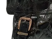 Vorschaubild 3 von Damen Stiefeletten Gr. 37 Leder Kroko Optik Reißverschluss Schnalle