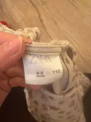 Vorschaubild 5 von Freizeitkleid Mädchen Blumenmuster Rüschen Baumwolle Beige Gr. 110