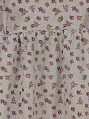 Vorschaubild 2 von Freizeitkleid Mädchen Blumenmuster Rüschen Baumwolle Beige Gr. 110