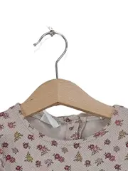 Vorschaubild 4 von Freizeitkleid Mädchen Blumenmuster Rüschen Baumwolle Beige Gr. 110