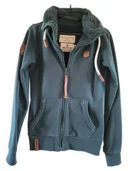 Vorschaubild 1 von Damen Kapuzenjacke Sweatjacke Grün Gr. 36/S Reißverschluss Casual