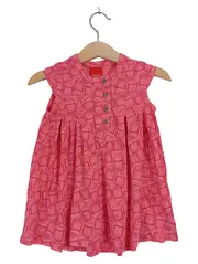 Vorschaubild 1 von Mädchen Sommerkleid Gr. 80/86 Rosa Grafisch Baumwolle