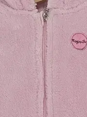 Vorschaubild 3 von Baby Mädchen Fleecejacke Rosa Gr. 62 Kapuze Ohren Casual