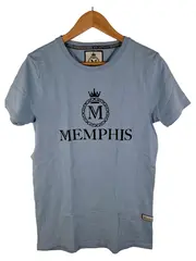 Vorschaubild 1 von Memphis T-Shirt Kinder Blau Logo-Print Baumwolle Gr. 176