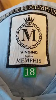 Vorschaubild 3 von Memphis T-Shirt Kinder Blau Logo-Print Baumwolle Gr. 176