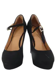 Vorschaubild 2 von Pumps Damen Gr. 38 Schwarz Elegant Business Plateau T-Spange