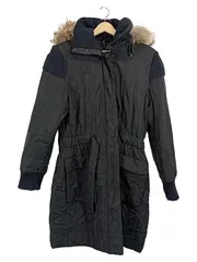 Vorschaubild 1 von Damen Parka Kapuze Fellbesatz Schwarz Gr. 40;L