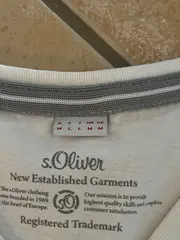 Vorschaubild 4 von Herren Langarmshirt Weiß Henley Gr. M Baumwolle Casual