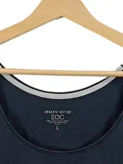 Vorschaubild 2 von EDC Damen Unterhemd Tanktop Basic Schwarz Gr. L Baumwolle Elasthan