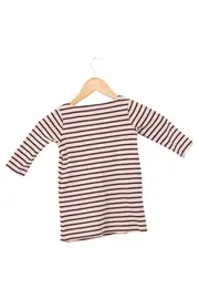 Vorschaubild 2 von Kinder Freizeitkleid Gr. 98 Rosa Gestreift Klassisch Baumwolle