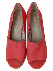 Vorschaubild 2 von Peeptoe Keilabsatz Damen Gr. 37.5 Rot Elegant Komfortabel