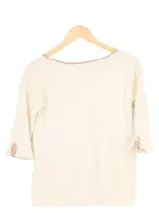 Vorschaubild 2 von Pullover Damen 36/S Beige Viskose Casual 3/4-Arm
