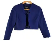 Vorschaubild 1 von Party Bolero Jäckchen Damen Gr. 34 Blau Elegant Cropped