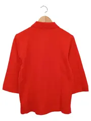 Vorschaubild 2 von Damen Poloshirt Rot Gr. 38/M Casual Sportlich 3/4-Arm
