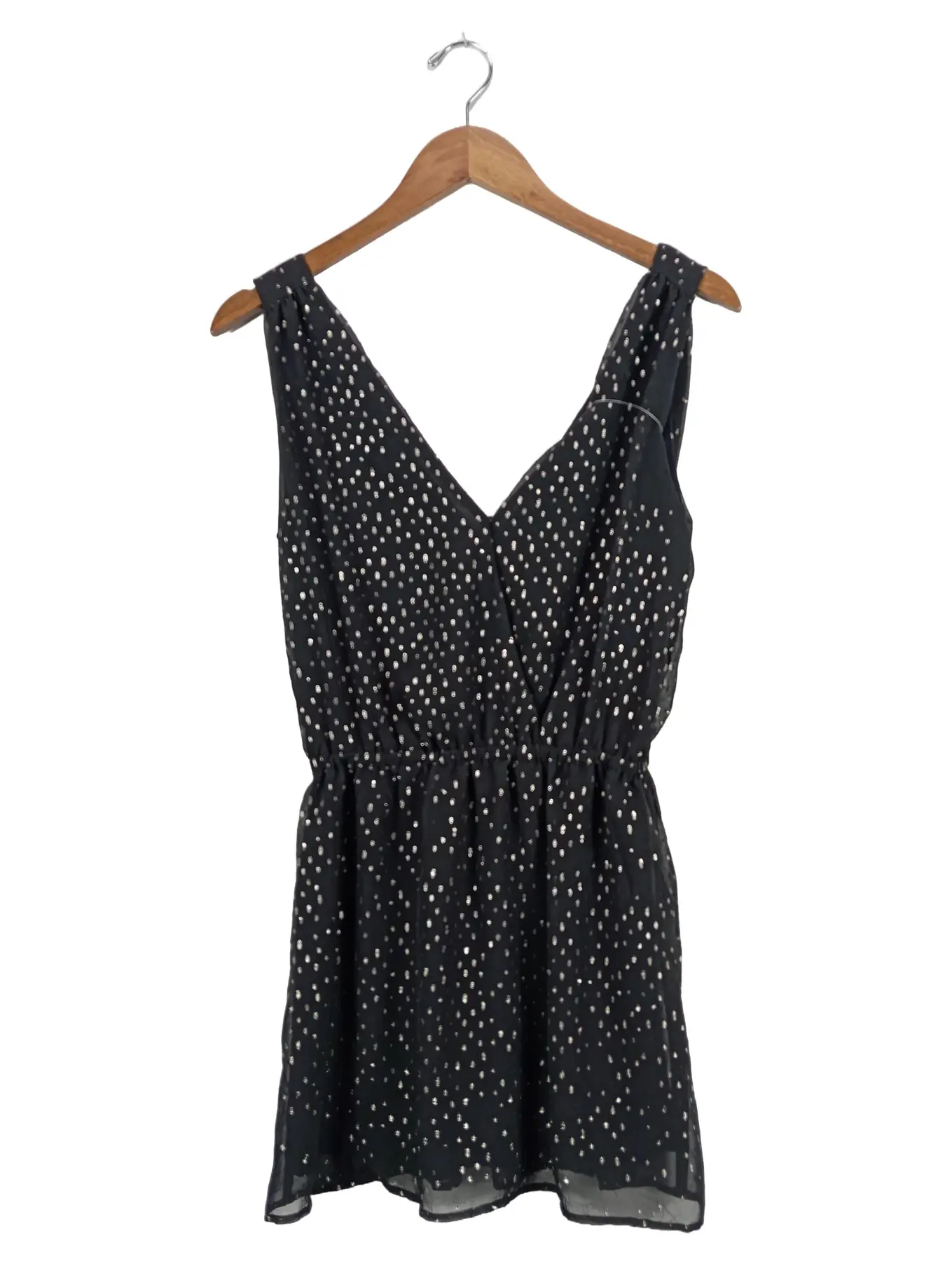 MANGO Damen festliches Kleid Gr. 34/XS Schwarz Elegant Glitzer Minikleid