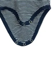 Vorschaubild 3 von Baby Body Langarm gestreift Gr. 74 Baumwolle Blau