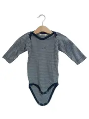 Vorschaubild 1 von Baby Body Langarm gestreift Gr. 74 Baumwolle Blau