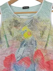 Vorschaubild 3 von Damen Top Kakadu Motiv Mehrfarbig Gr. 38/M Strass Freizeit