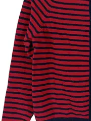 Vorschaubild 3 von Strickjacke Kinder Gr. 98/104 Rot Gestreift Wolle Kaschmir