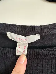 Vorschaubild 3 von Strickkleid Damen Gr. M Schwarz Meliert Langarm A-Linie