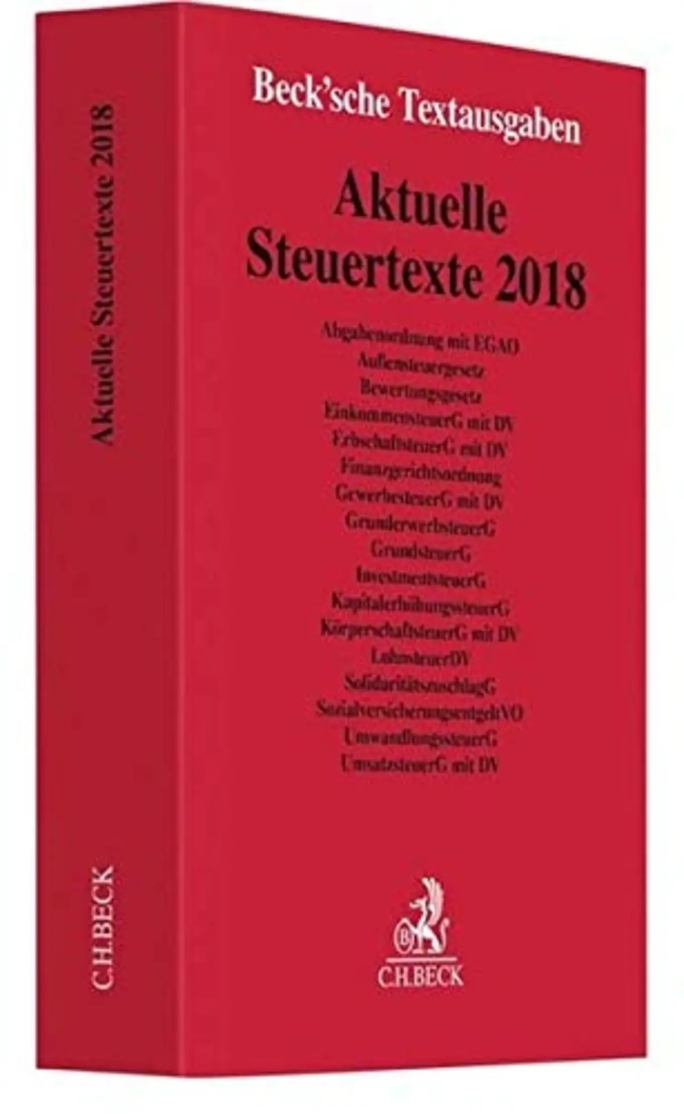 C.H. Beck Steuergesetze 2018 Taschenbuch AO EStG GewStG UStG ErbStG