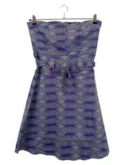 Vorschaubild 1 von Damen Freizeitkleid Gr. 38/M Lila Grafisches Muster Baumwolle Elasthan