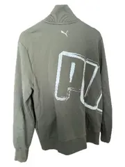 Vorschaubild 2 von Herren Sweatjacke Grün M Reißverschluss Sportlich Casual