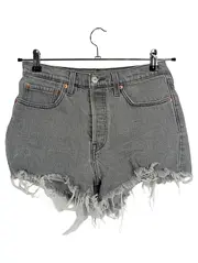 Vorschaubild 1 von Damen Jeans Shorts Grau W27/36/S Casual Fransen
