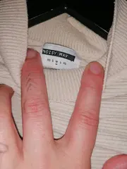 Vorschaubild 5 von Damen Pullover Rippstrick Basic Langarm Beige Gr. M