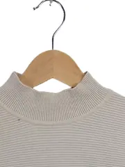 Vorschaubild 4 von Damen Pullover Rippstrick Basic Langarm Beige Gr. M