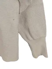 Vorschaubild 3 von Damen Pullover Rippstrick Basic Langarm Beige Gr. M