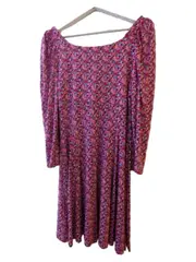 Vorschaubild 2 von Damen Freizeitkleid Blumenmuster Gr. S/36 Rosa Viskose