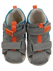Vorschaubild 2 von Sandalen Kinder Gr. 20 Grau Orange Blau Klettverschluss Lauflernschuh